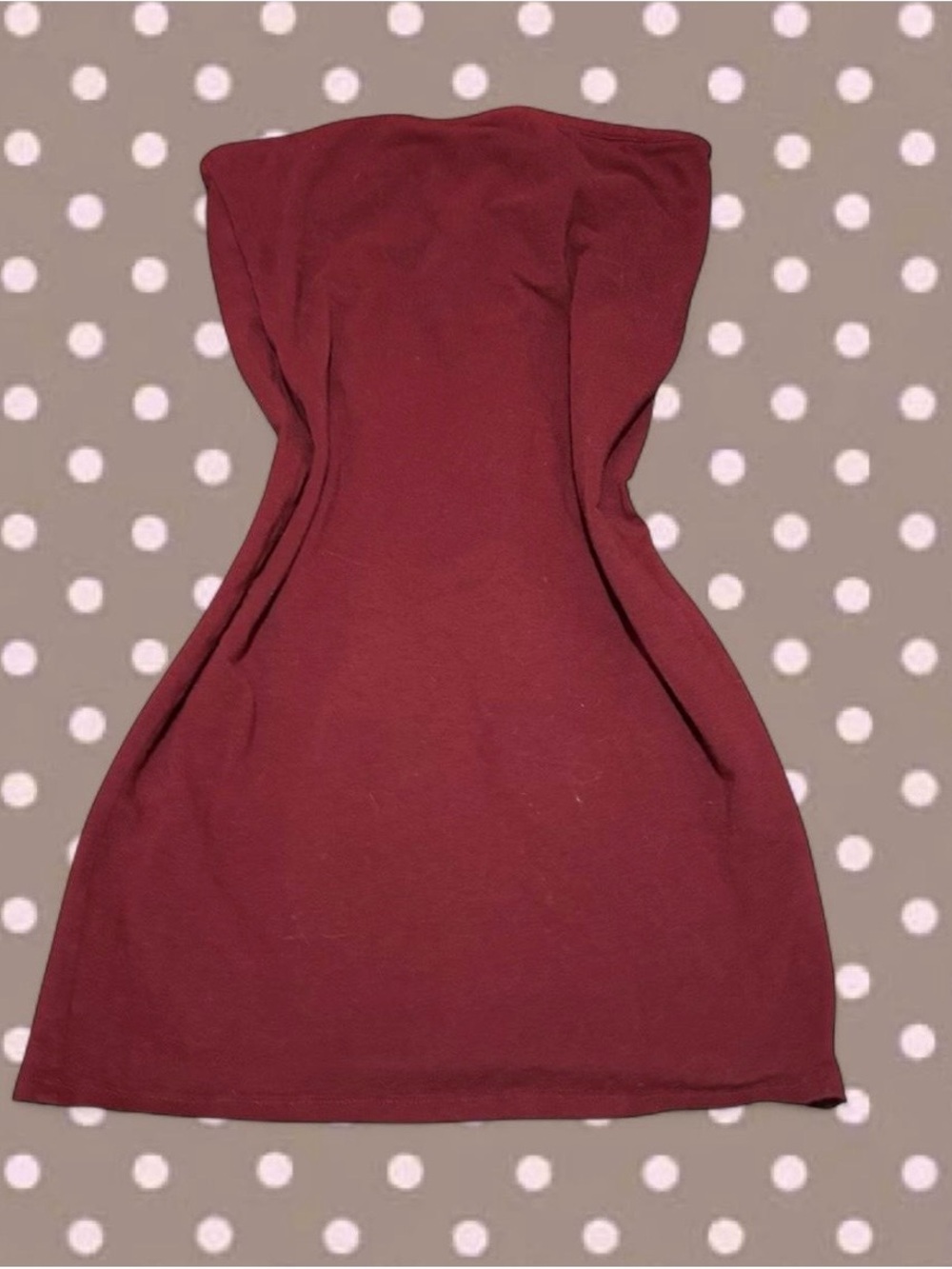 Bozzolo Strapless Wine-Red Tube Dress